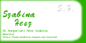 szabina hesz business card